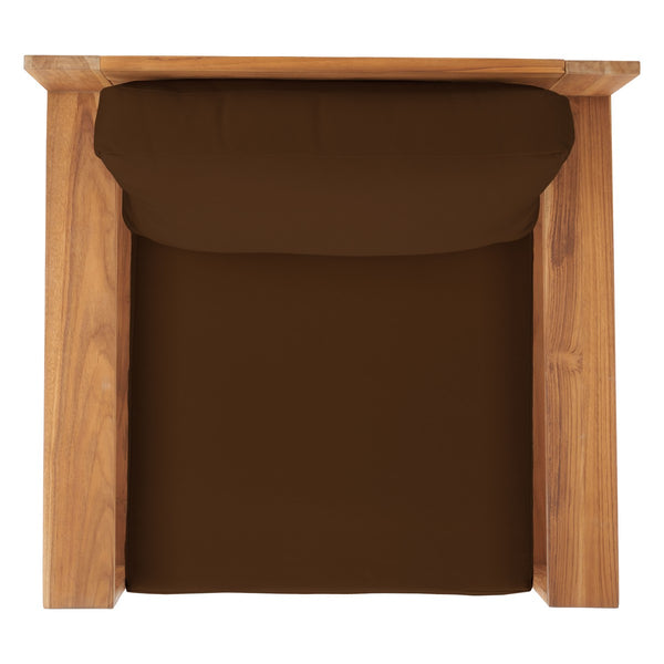 Safavieh Kauai Brazilian Teak Patio Chair Natural / Dark Brown CPT1040C