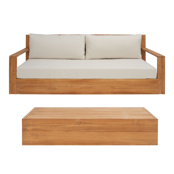 Safavieh KAUAI Brazilian Teak Coffee Table - Elegant Low-Profile Design for Modern Living Spaces & Decor CPT1042A