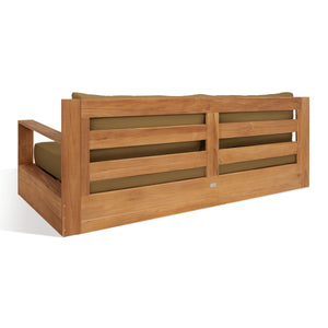 Safavieh Kauai Brazilian Teak Patio Sofa Natural / Brown CPT1041B-2BX