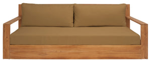 Safavieh Kauai Brazilian Teak Patio Sofa Natural / Brown CPT1041B-2BX