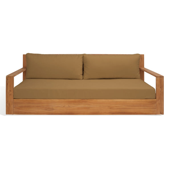 Safavieh Kauai Brazilian Teak Patio Sofa Natural / Brown CPT1041B-2BX