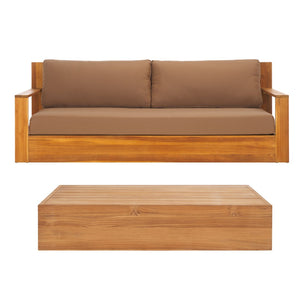 Safavieh KAUAI Brazilian Teak Coffee Table - Elegant Low-Profile Design for Modern Living Spaces & Decor CPT1042A