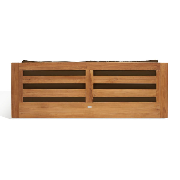 Safavieh Kauai Brazilian Teak Patio Sofa Natural / Dark Brown CPT1041C-2BX