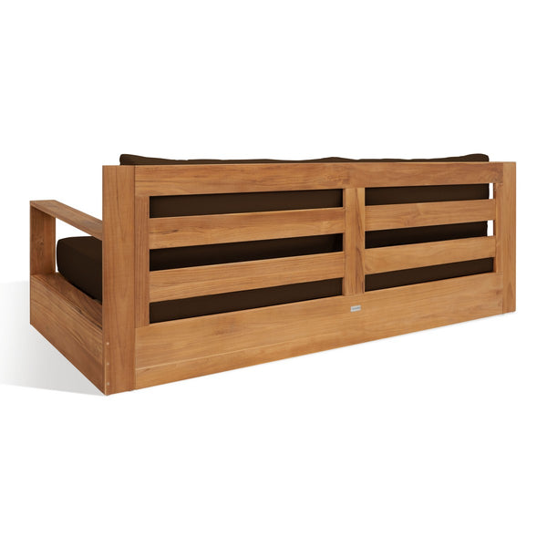 Safavieh Kauai Brazilian Teak Patio Sofa Natural / Dark Brown CPT1041C-2BX