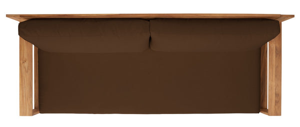 Safavieh Kauai Brazilian Teak Patio Sofa Natural / Dark Brown CPT1041C-2BX