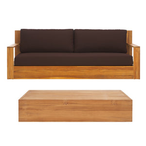 Safavieh KAUAI Brazilian Teak Coffee Table - Elegant Low-Profile Design for Modern Living Spaces & Decor CPT1042A