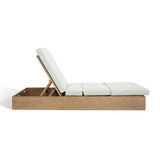 Safavieh Vincent Wood Chaise Lounge Chair Natural / White CPT1043B