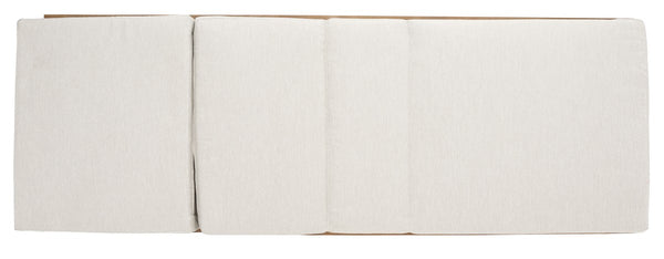 Safavieh Vincent Wood Chaise Lounge Chair Natural / White CPT1043B