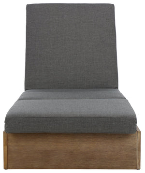 Safavieh Vincent Chaise Lounge Chair – Luxurious Comfort With Adjustable Cushions For Stylish Outdoor Relaxation Natural ,Dark Grey Wood ,Fabric ,Foam Cpt1043c