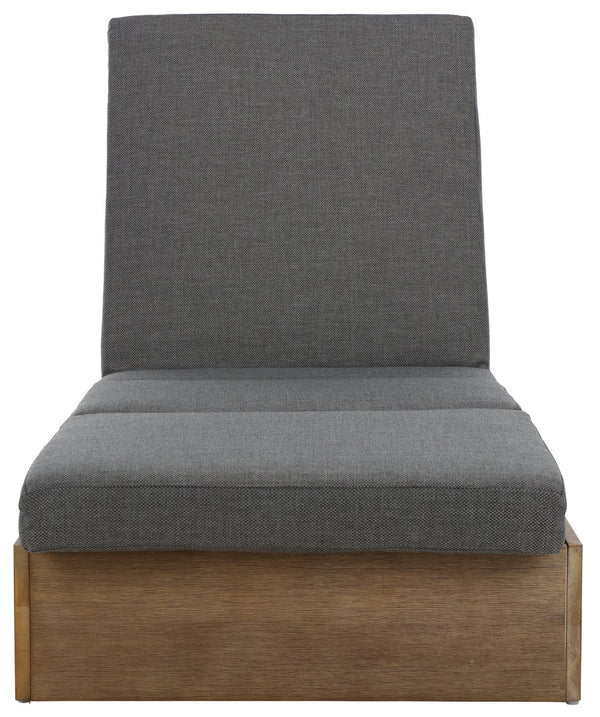 Safavieh Vincent Chaise Lounge Chair – Luxurious Comfort With Adjustable Cushions For Stylish Outdoor Relaxation Natural ,Dark Grey Wood ,Fabric ,Foam Cpt1043c