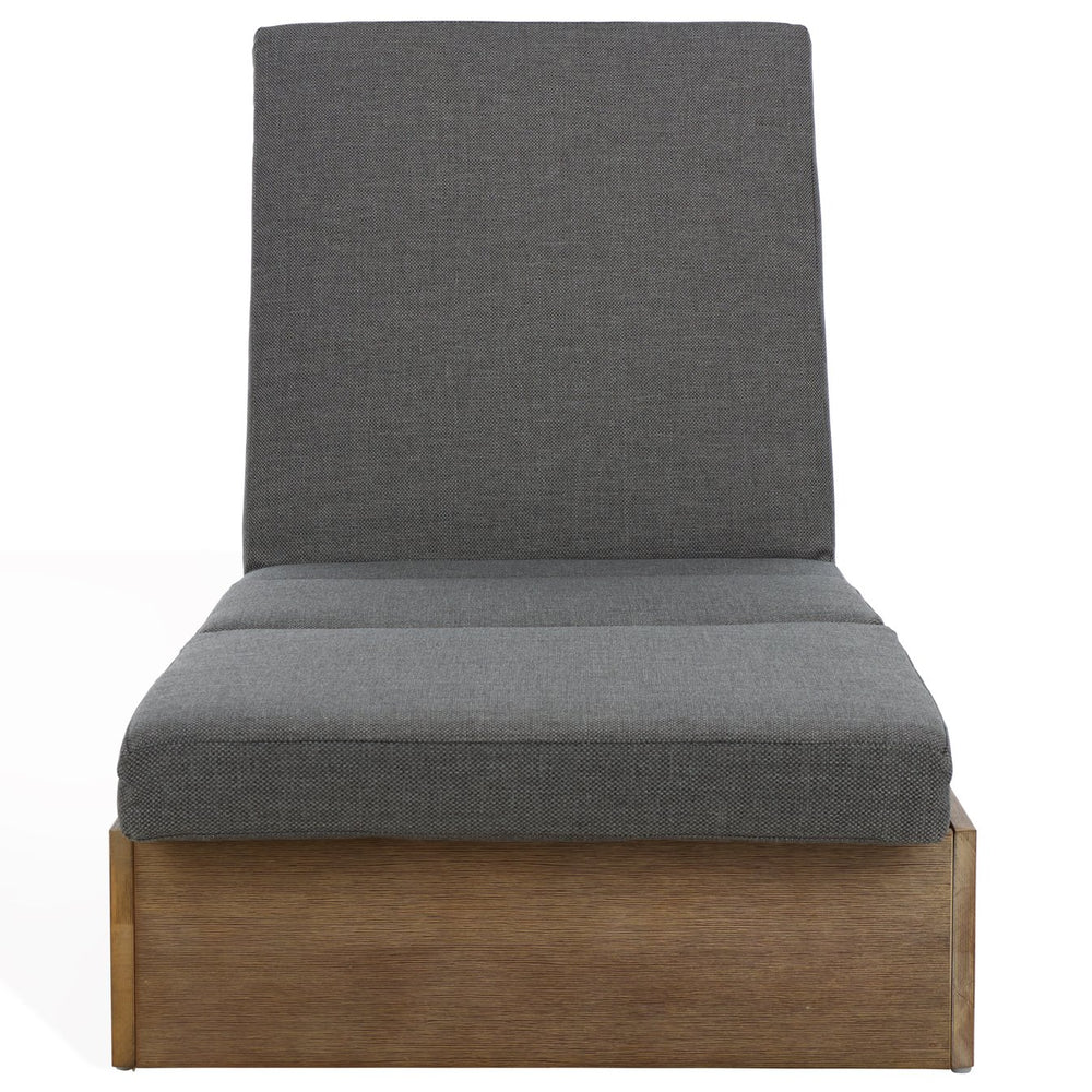 Safavieh Vincent Chaise Lounge Chair – Luxurious Comfort With Adjustable Cushions For Stylish Outdoor Relaxation Natural ,Dark Grey Wood ,Fabric ,Foam Cpt1043c