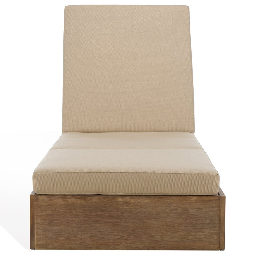 Safavieh VINCENT Wood Chaise Lounge Chair – Embrace Modern Elegance and Comfort for Your Home Décor Natural / Tan CPT1043E