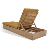 Safavieh Vincent Wood Chaise Lounge Chair Natural / Brown CPT1043F