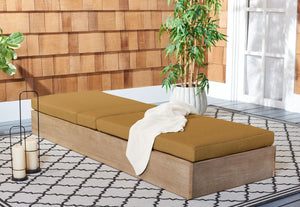 Safavieh Vincent Wood Chaise Lounge Chair Natural / Brown CPT1043F