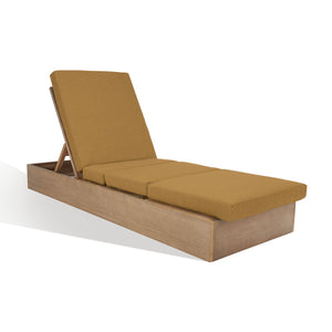 Safavieh Vincent Wood Chaise Lounge Chair Natural / Brown CPT1043F