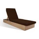 Safavieh Vincent Wood Chaise Lounge Chair Natural / Dark Brown CPT1043G