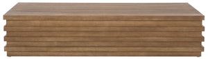 Safavieh Tortuga Eucalyptus Patio Coffee Table - Stylish, Durable Design For Outdoor Entertaining Bliss Natural Wood Cpt1046a