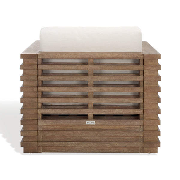 Safavieh Tortuga Eucalyptus Patio Coffee Table - Stylish, Durable Design For Outdoor Spaces & Gatherings Natural ,White Wood ,Fabric ,Foam Cpt1047a