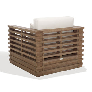 Safavieh Tortuga Eucalyptus Patio Coffee Table - Stylish, Durable Design For Outdoor Spaces & Gatherings Natural ,White Wood ,Fabric ,Foam Cpt1047a