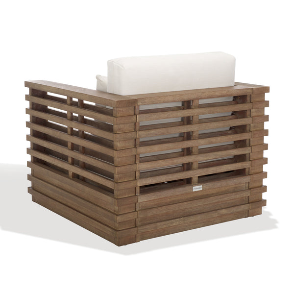 Safavieh Tortuga Eucalyptus Patio Coffee Table - Stylish, Durable Design For Outdoor Spaces & Gatherings Natural ,White Wood ,Fabric ,Foam Cpt1047a