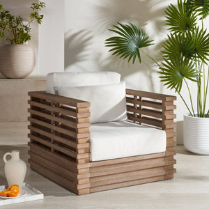 Safavieh Tortuga Eucalyptus Patio Coffee Table - Stylish, Durable Design For Outdoor Spaces & Gatherings Natural ,White Wood ,Fabric ,Foam Cpt1047a