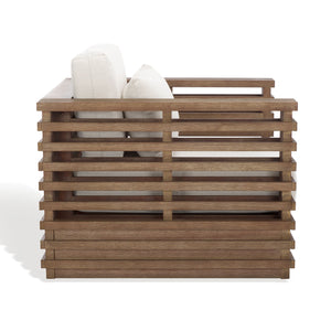 Safavieh Tortuga Eucalyptus Patio Coffee Table - Stylish, Durable Design For Outdoor Spaces & Gatherings Natural ,White Wood ,Fabric ,Foam Cpt1047a