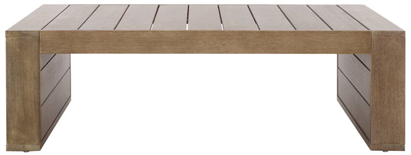 Safavieh Santiago Eucalyptus Patio Coffee Table - Elevate Your Outdoor Space With Timeless Elegance And Durability Natural Wood Cpt1049a