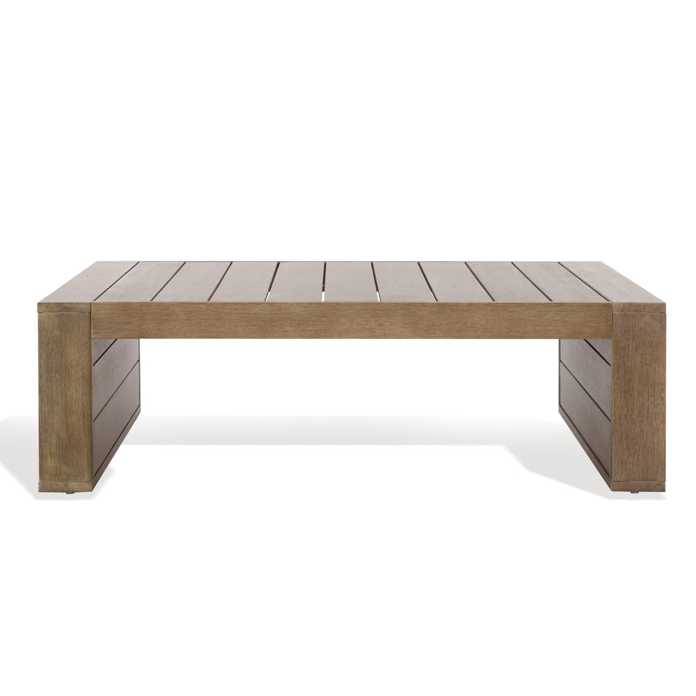 Safavieh Santiago Eucalyptus Patio Coffee Table - Elevate Your Outdoor Space With Timeless Elegance And Durability Natural Wood Cpt1049a