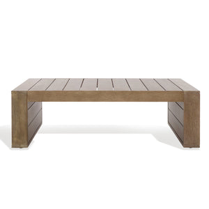Safavieh Santiago Eucalyptus Patio Coffee Table - Elevate Your Outdoor Space With Timeless Elegance And Durability Natural Wood Cpt1049a