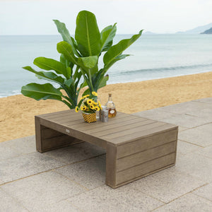 Safavieh Santiago Eucalyptus Patio Coffee Table - Elevate Your Outdoor Space With Timeless Elegance And Durability Natural Wood Cpt1049a