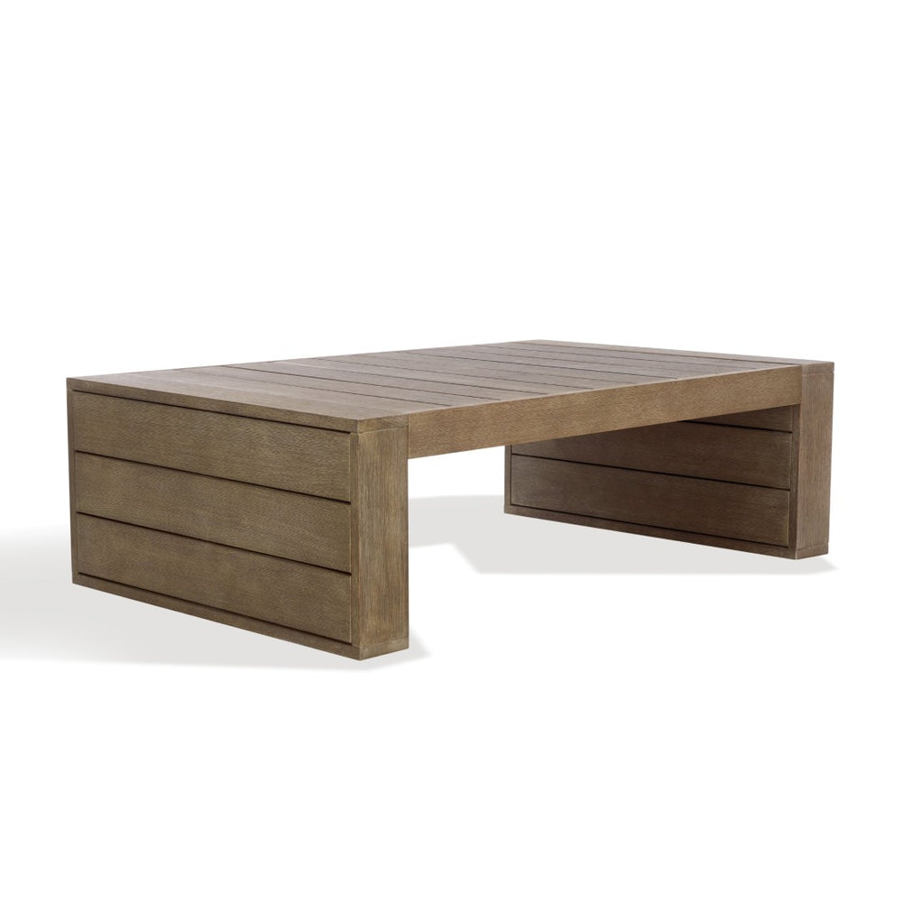 Safavieh SANTIAGO Eucalyptus Patio Coffee Table - Durable, Stylish Outdoor Furniture for Entertaining & Relaxing CPT1049A