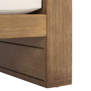 Safavieh Santiago Eucalyptus Patio Sofa - Stylish Outdoor Seating With Durable Design For Perfect Relaxation Natural ,Beige Wood ,Fabric ,Foam Cpt1051a-2bx