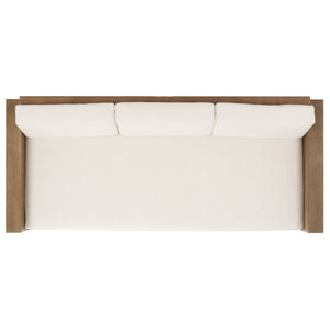 Safavieh Santiago Eucalyptus Patio Sofa - Stylish Outdoor Seating With Durable Design For Perfect Relaxation Natural ,Beige Wood ,Fabric ,Foam Cpt1051a-2bx