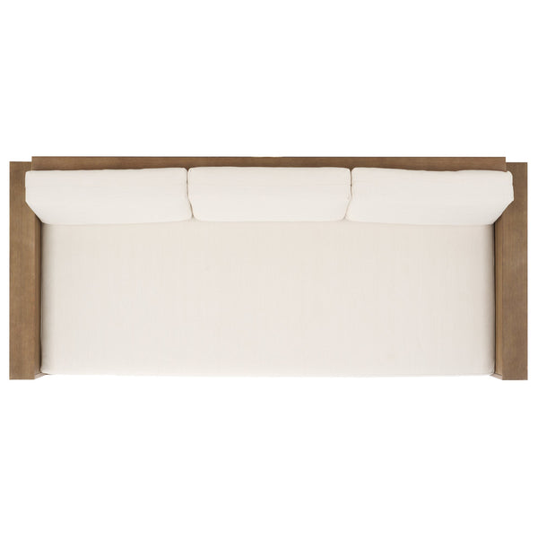 Safavieh Santiago Eucalyptus Patio Sofa - Stylish Outdoor Seating With Durable Design For Perfect Relaxation Natural ,Beige Wood ,Fabric ,Foam Cpt1051a-2bx