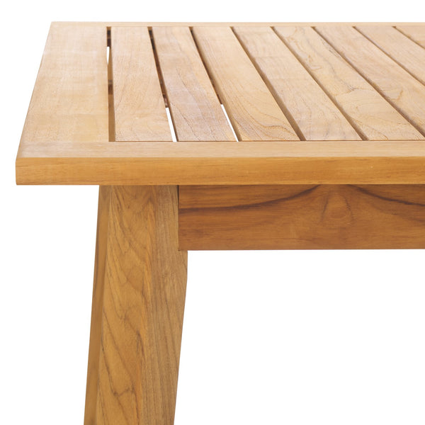 Safavieh Mayaguana Brazilian Teak Dining Table – Weather-resistant, Elegant Outdoor Furniture For Entertaining Natural Wood Cpt1053a