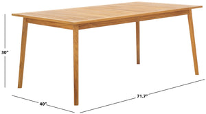 Safavieh Mayaguana Brazilian Teak Dining Table – Weather-resistant, Elegant Outdoor Furniture For Entertaining Natural Wood Cpt1053a
