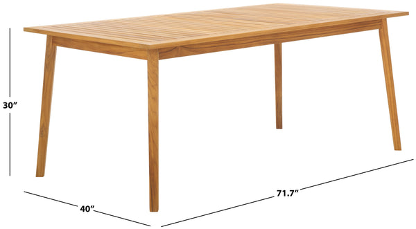 Safavieh Mayaguana Brazilian Teak Dining Table – Weather-resistant, Elegant Outdoor Furniture For Entertaining Natural Wood Cpt1053a