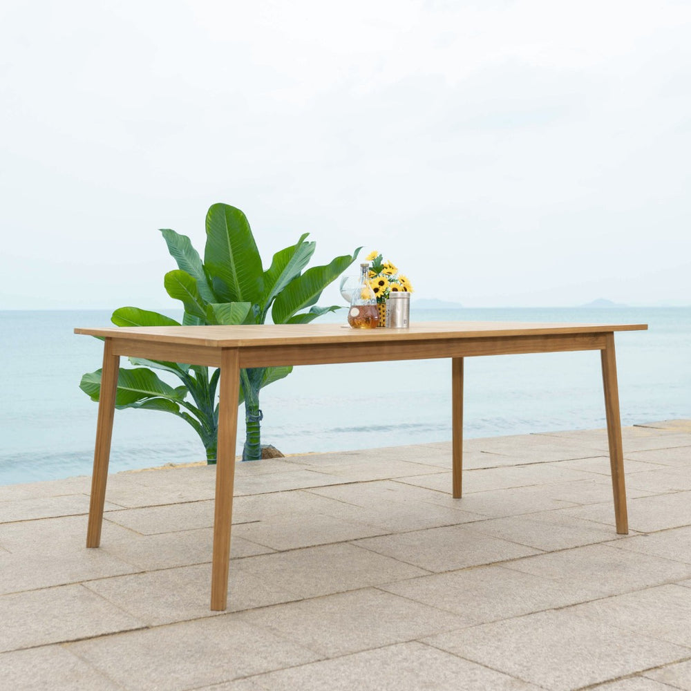 Safavieh MAYAGUANA Brazilian Teak Dining Table - Handcrafted, Weather Resistant, Perfect for Outdoor Entertaining CPT1053A