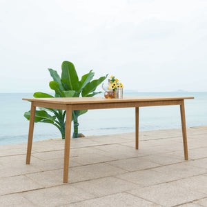 Safavieh Mayaguana Brazilian Teak Dining Table – Weather-resistant, Elegant Outdoor Furniture For Entertaining Natural Wood Cpt1053a