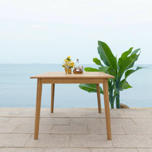Safavieh Mayaguana Brazilian Teak Dining Table – Weather-resistant, Elegant Outdoor Furniture For Entertaining Natural Wood Cpt1053a