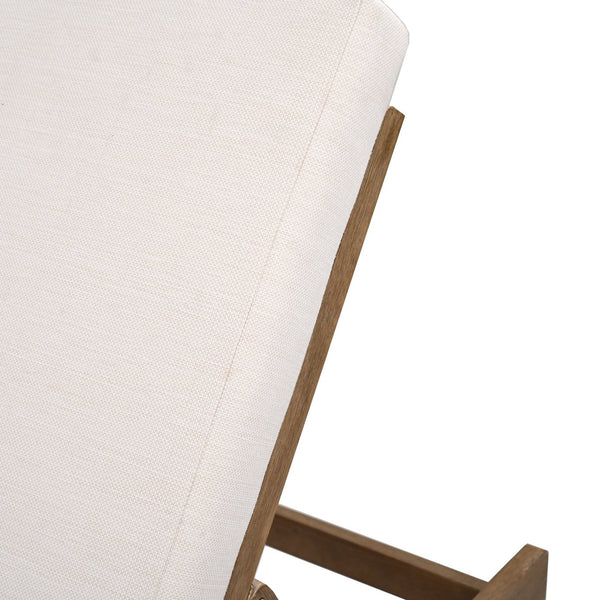 Safavieh Saint Vincent Eucalyptus Chaise Lounge - Weather-resistant Comfort For Stylish Outdoor Relaxation Natural ,Beige Wood ,Fabric ,Foam Cpt1054a