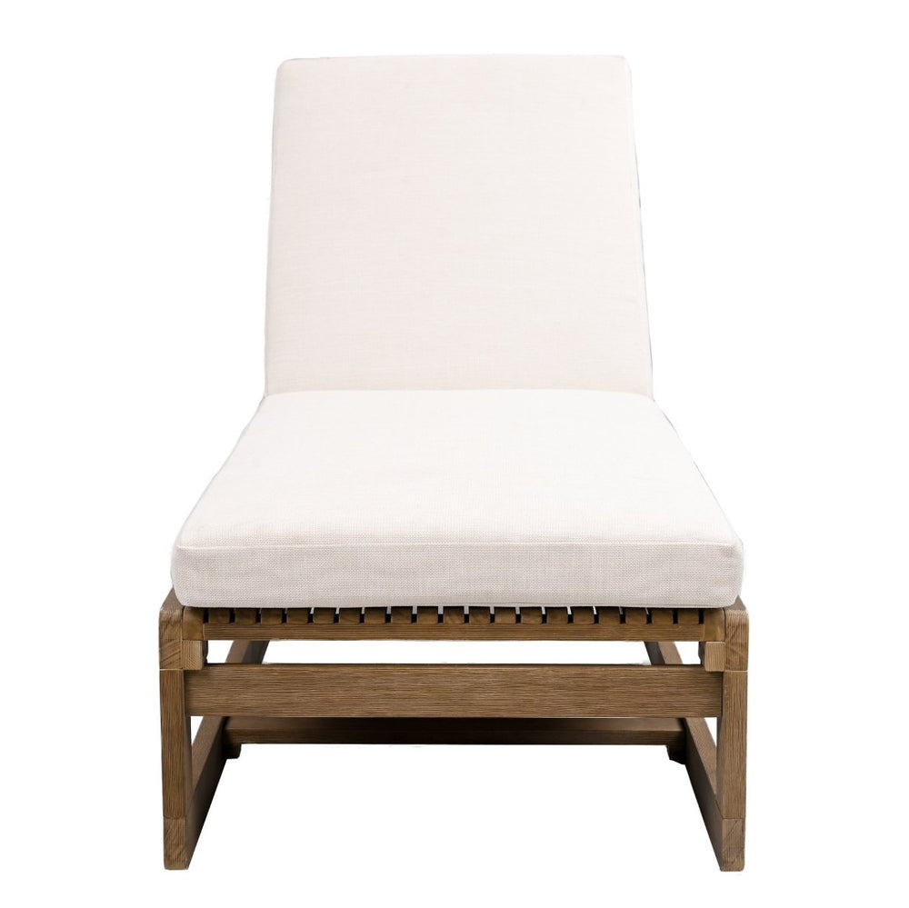 Safavieh SAINT VINCENT Eucalyptus Chaise Lounge - Stylish, Adjustable, Weather-Resistant Comfort in Beige CPT1054A