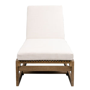 Safavieh Saint Vincent Eucalyptus Chaise Lounge - Weather-resistant Comfort For Stylish Outdoor Relaxation Natural ,Beige Wood ,Fabric ,Foam Cpt1054a