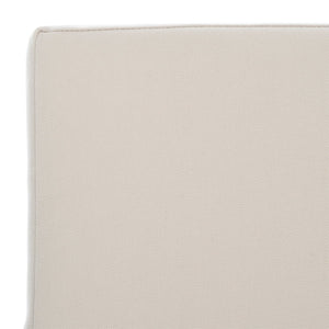 Safavieh Caledonia Brazilian Teak Chaise Lounge - Luxurious Outdoor Relaxation With Weather-resistant Comfort Natural ,White Wood ,Fabric ,Foam Cpt1055a