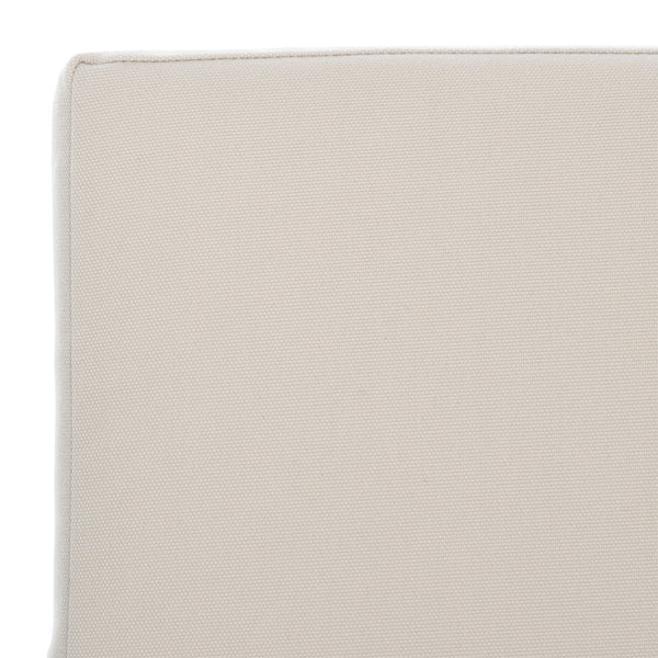 Safavieh Caledonia Brazilian Teak Chaise Lounge - Luxurious Outdoor Relaxation With Weather-resistant Comfort Natural ,White Wood ,Fabric ,Foam Cpt1055a