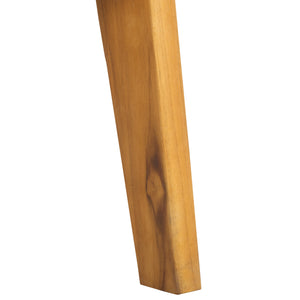 Safavieh Caledonia Brazilian Teak Chaise Lounge - Luxurious Outdoor Relaxation With Weather-resistant Comfort Natural ,White Wood ,Fabric ,Foam Cpt1055a