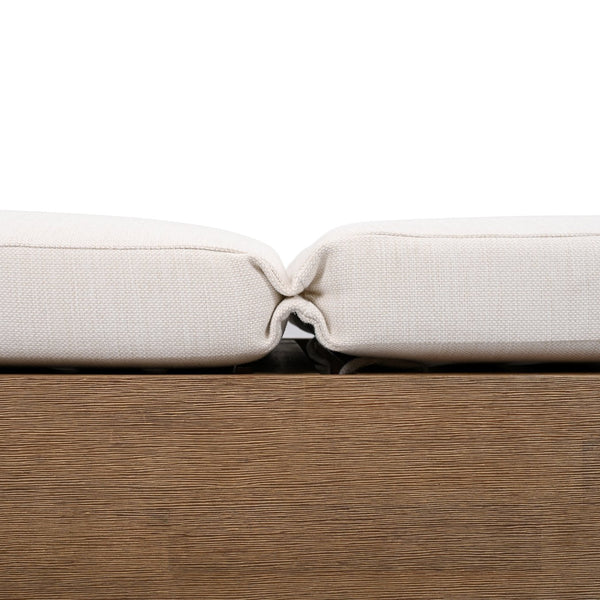 Safavieh Blanquilla Eucalyptus Chaise Lounge - Luxurious Outdoor Seating With Durable Olefin Upholstery Natural ,Beige Wood ,Fabric ,Foam Cpt1056a