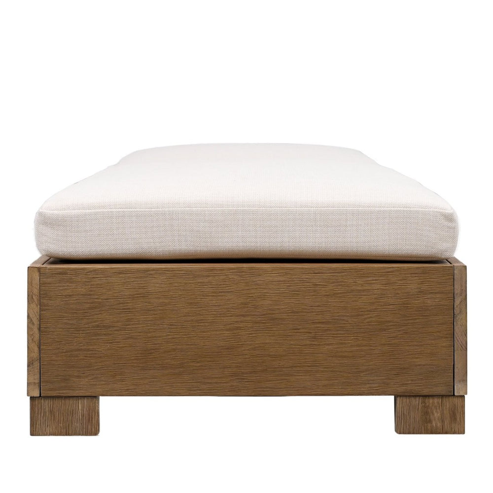 Safavieh BLANQUILLA Eucalyptus Chaise Lounge – Elegant Outdoor Comfort in Natural Beige for Relaxation & Style CPT1056A
