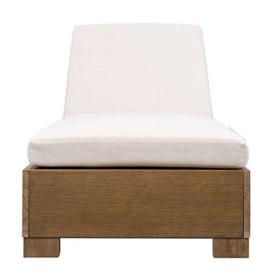 Safavieh Blanquilla Eucalyptus Chaise Lounge - Luxurious Outdoor Seating With Durable Olefin Upholstery Natural ,Beige Wood ,Fabric ,Foam Cpt1056a