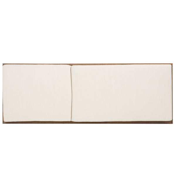 Safavieh Barbados Eucalyptus Chaise Lounge Outdoor - Relax In Style With Sustainable Elegance For Your Patio Natural ,Beige Wood ,Fabric ,Foam Cpt1057a